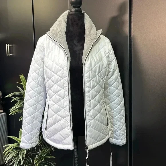 Free Country Cloud Lite Reversible wind resist quilted plush lined jacket/coat - Picture 5 of 14